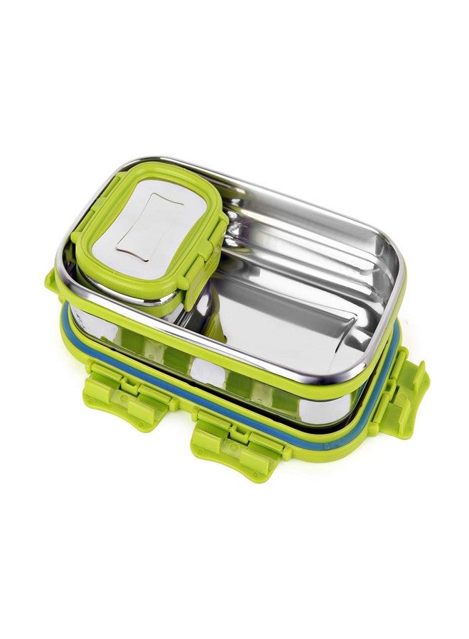 Yorten Click It Stainless Steel Lunch Box with Air Tight Spill Proof Lid, Tiffin Boxes for Kids Men Women for Office & School College (Green Colour) - Image 3
